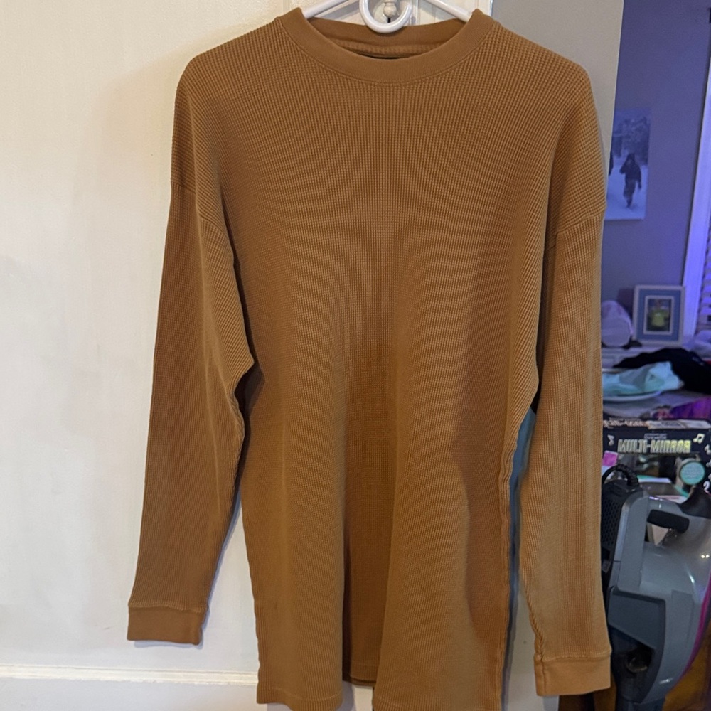 Classic Tan Long Sleeve Shirt for Men